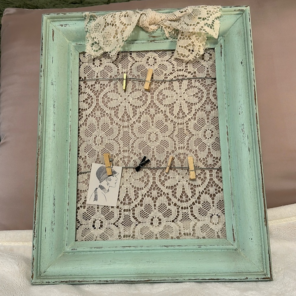 Dainty light blue frame